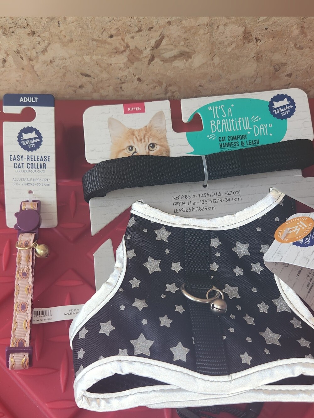 NWT New Kittie Bundle collars Harness Leash Adult Kitten with bell